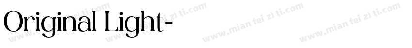 Original Light字体转换